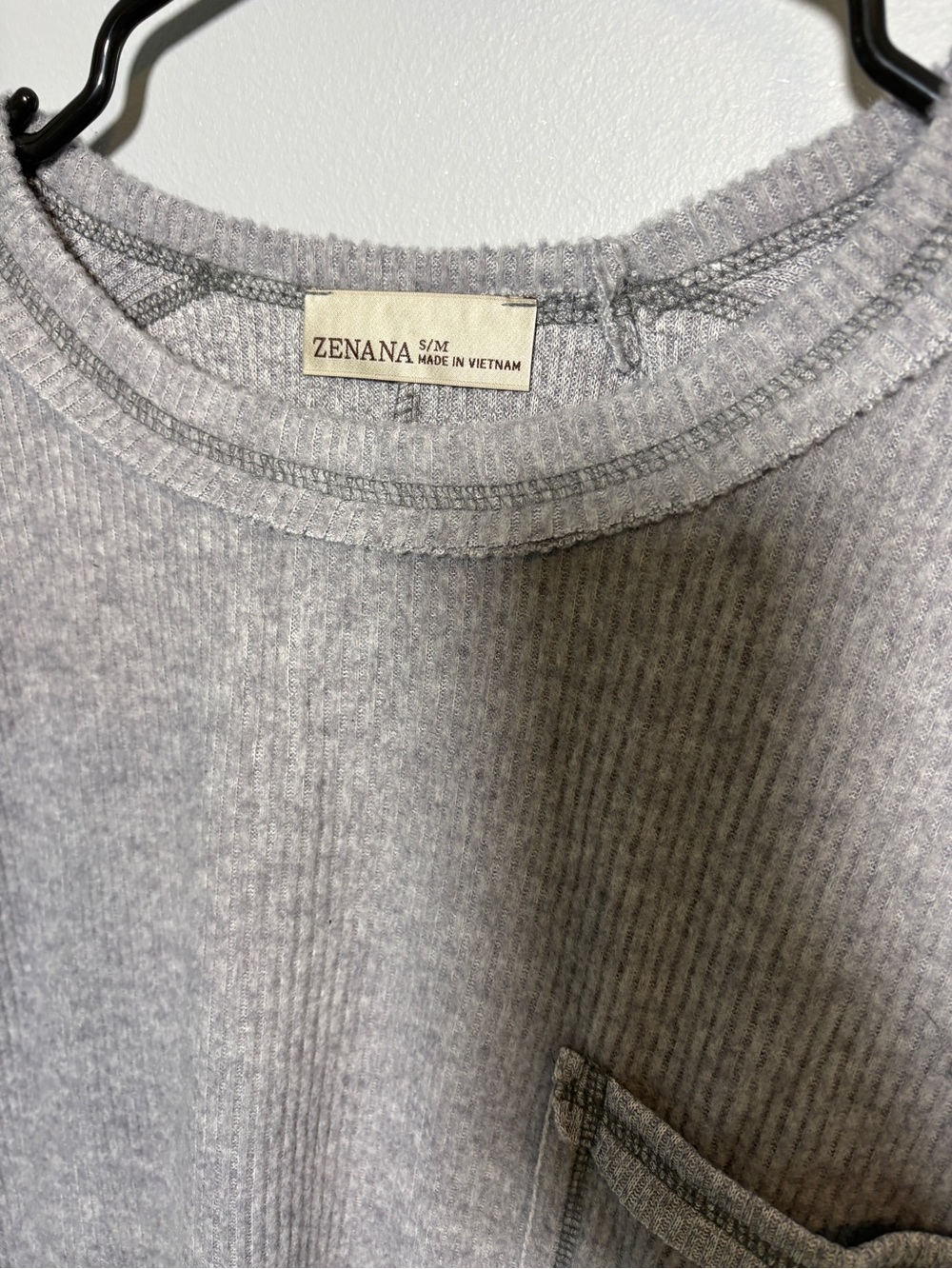 NWOT Zenana Outfitters Men's Crewneck Sweater - Light Gray - Picture 2 of 5